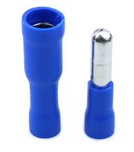 Bullet Shaped Female Male Insulating Joint Wire Connector Electrical Crimp Terminal blue FRD+MPD 2024 - buy cheap