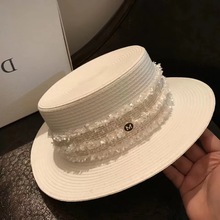 01904-jiejia116 Paris design white paper lady  fedoras hat Outdoor women leisure holiday jazz  cap 2024 - buy cheap