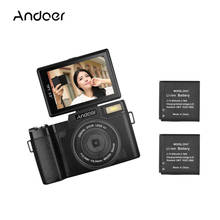 Andoer R1 1080P 15fps Full HD 24MP Digital Camera Cam Camcorder LCD Screen 4X Digital Zoom w/ UV Filter 2pcs Li-ion Batteries 2024 - buy cheap
