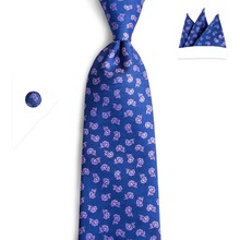 DiBanGu-corbatas de seda de 100% ancho para hombre, conjunto de negocios para boda, de lujo, con flores, azul, rosa, 8cm, SJT-7162, nuevo, 2019 2024 - compra barato