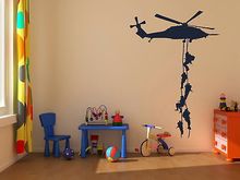 Free Shipping-Marines Military Vinly decor sticker Wall Sticker Helicopter Sticker Decal For Boys Bedroom Boys Army Decor 2024 - buy cheap