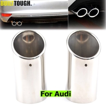 Accessories 2pcs Fit For Audi Q5 2010 2011 2012 / 2009 2010 2011 2012 A4 B8 Exhaust Muffler Tip Pipe Tailpipe Finisher End Trim 2024 - buy cheap