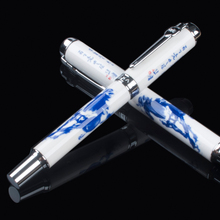 Luxury Jinhao 950 Blue and white porcelain with Chinese CALLIGRAPHY and Horse Medium Nib Fountain Pen 2024 - buy cheap