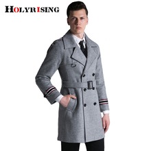 Jaqueta de inverno masculina, casaco de lã casual inteligente para homens, jaqueta de lã dupla, tamanhos de 18072 holyrising 2024 - compre barato