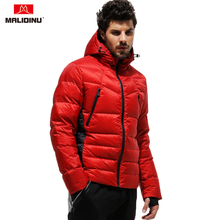Malidinu jaqueta masculina de inverno 2021, casaco acolchoado de marca, jaqueta masculina espessa quente vermelha, parka, tamanho europeu 2024 - compre barato