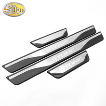 4PCS High-quality Stainless Steel Welcome Pedal Car Scuff Plate Pedal Trim Threshold Door Sill For Kia Stonic 2017 2018 2019 2024 - buy cheap