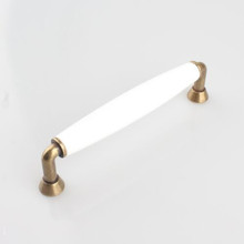 96mm  antique brass kitchen cabinet handle white ceramic cupboard pull bronze drawer dresser wardrobe furniture handle knob 2024 - buy cheap