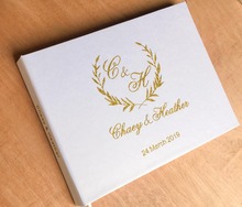 Livro de visitas personalizado do casamento do ouro da prata do brilho 2024 - compre barato