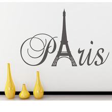 Paris Art Eiffel Tower Removable Vinyl Wall Stickers Decals Quote Living room bedroom background Home Decor 37x60cm 2024 - buy cheap