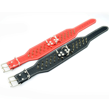 Wide Leather Pet Dog Collar Cool Spiked Studded Collar for Medium Large Dog Pitbull Rottweiler 2024 - buy cheap