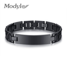 Modyle 2022 New Stainless Steel Bracelet Watch Brands Men's Black Color Bangle 2024 - buy cheap