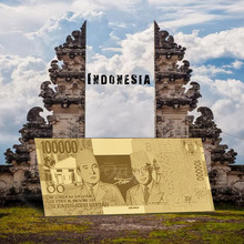 Нормальная Золотая банкнота индонезийские подарки красивая коллекция и бизнес подарок 2024 - купить недорого