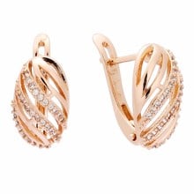 Luxury Earring 585 Gold Color Earring Office Style Top Fashion Earring Cubic Zircon Women Drop Earrings Fashion Jewelry 2024 - buy cheap