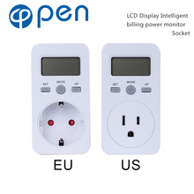 Monitor de facturas inteligente, pantalla LCD de OPPM-002, enchufe de potencia, EU/US/UK/FR/BR/AU 2024 - compra barato