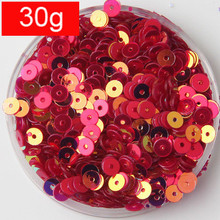 30g 4mm Gold Brilliant Color Sequins Multi-colored Round Paillette DIY Accessories High Quality Red 2024 - buy cheap