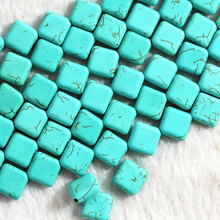 HOT Green calaite turquoises stone 12x12mm 14x14mm Diagonal square diy jewelry loose Beads 15 inches B275 2024 - buy cheap