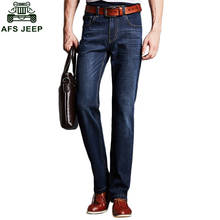 2018 Afs Jeep Men's New Fashion Jeans Men's Cotton Jeans Men's Business Casual Straight Plus Size Men's Jeans D58 2024 - buy cheap