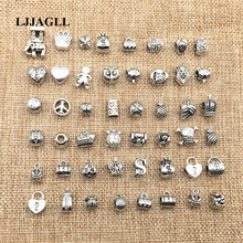 20pcs Bracelet Original chain Beads Zinc Alloy Fit Bracelet Diy Silver Beads Charm For Women Jewelry Necklace 2024 - buy cheap