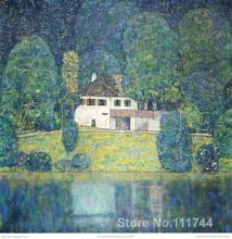 Landscapes Paintings for wall in bedroom The Restaurant by Gustav Klimt oil replicas home art High quality Hand painted 2024 - buy cheap