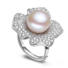 2018 Fashion Natural Pearl Ring Adjustable Size Pearl Jewelry with Natural Freshwater Ring 11-12mm for Women 2024 - buy cheap