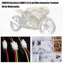 Juego de terminales eléctricos para coches, ciclomotores, bicicletas cuádruples, triciclos, caravanas, 380 piezas, 2,8 MM, 2, 3, 4, 6 pines 2024 - compra barato