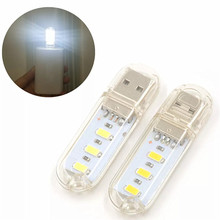 Mini Portable Bright Night Light Mobile Power 3 Leds 8 Leds Lamp USB LED Lamp Night Light Portable Light For PC Laptop Reading 2024 - buy cheap