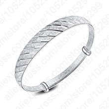 New Fashion Luxury Wedding Bracelets Bangles Vintage 925 Sterling Silver Bangles For Women Fast Shipping 2024 - buy cheap