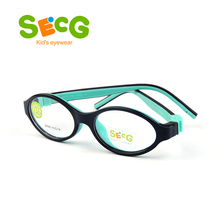 SECG-gafas redondas para niños, Marco bonito para gafas de niños, miopía óptica, suave, Flexible, desmontable, transparente, de silicona 2024 - compra barato