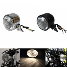 E-Mark Dirt Bike Lamp Universal 3.5'' Round Headlight High/Low Beam Motorcycle Vintage Custom Headlamp For Yamaha Honda Scooter 2024 - buy cheap