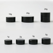 50 x Travel Portable Small 1g 2g 3g 5g 10g 20g Plastic Black Cream Jar Pot Box Makeup Nail Art Cosmetic Bead Storage Container 2024 - buy cheap