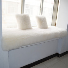 Alfombras de lana auténtica para sala de estar, estera de sofá de lana pura, lana peluda cálida, área rectangular, cubierta de Silla, Alfombra de piel blanca 2024 - compra barato