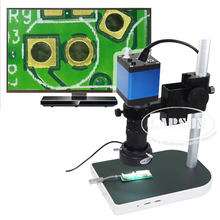 Sistema de cámara de vídeo de microscopio, lente de montaje en C para PCB SMD SMT, herramienta de inspección de reparación, 100X 1080P HD HDMI 2024 - compra barato