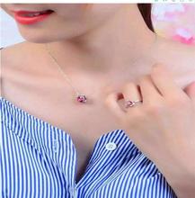 Natural Pink Topaz Jewelry set Natural Topaz Real Topaz Jewelry set  925 sterling silver 1pc pendant,1pc ring 2024 - buy cheap