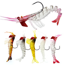 Multi-section Shrimp Soft Lure Bait Fishing Segment Shrimps with Jig Head Hook Glow Fish Artificial Lures 1 Piece Sale 2024 - buy cheap