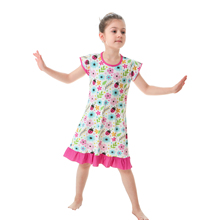 Children Dresses Kids Short Sleeve 3D Pringting Dress For Girls Spring Casual Dresses Breathable Girl Summer Dresses 2024 - compre barato