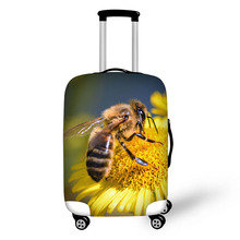 Accesorios de viaje para impresión de abeja Animal, Fundas protectoras de maleta de 18-32 pulgadas, equipaje elástico, funda antipolvo elástica 2024 - compra barato