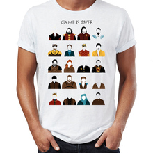 Летние Для мужчин футболки с рисунками из мультфильмов игра окончена мертвецы персонажи Потрясающие иллюстрации печатных футболки, топы Харадзюку уличная одежда 2024 - купить недорого