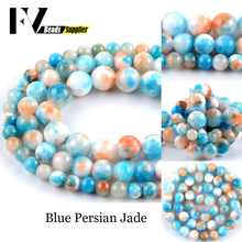 Natural Stone Beads 6 8 10mm Blue Persian Jades Round Spacer Beads For Jewelry Making Diy Jewellery Handicraft Accessories 15" 2024 - buy cheap