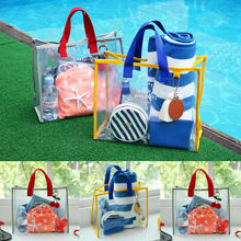 Large-capacity PVC transparent waterproof women's Tote multi-function portable handbag beach bag 2024 - buy cheap