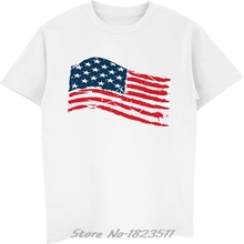 Camiseta con estampado de la bandera de Estados Unidos para hombre, camisa de manga corta con estampado de la bandera de Estados Unidos, estilo nostálgico, para verano 2024 - compra barato