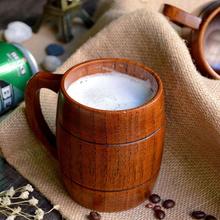 Beer Mug 14oz, Natural Wooden Tankard with Handle- Water Cup for Men, Women / Bar, Home, Office 2024 - buy cheap