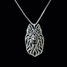 New Unique Romantic Gold Silver Color Long Haired Dutch Shepherd Pendant Necklace Hunger Games Necklace Women Best Friend Choker 2024 - buy cheap