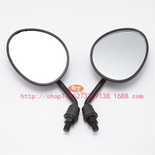 1 pair scooter backup mirrors oval motorbike rearview mirror black scooter reflective mirrors for honda suzuki yamaha 8mm 10mm 2024 - buy cheap
