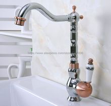 Grifo de lavabo caño giratorio moderno grifo de baño cromado mezclador grifo de Palanca única Bnf911 2024 - compra barato