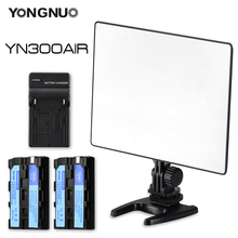 YONGNUO YN300 Air Светодиодная лампа для видеосъемки 3200K-5500K с 2 внешними аккумуляторами 2200 мАч и зарядным устройством для Canon Nikon 2024 - купить недорого