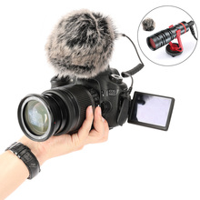 Микрофон для интервью для камеры DSLR микрофон для записи DSLR для фотосъемки Vlog микрофон для iPhone 7 6 Andriod смартфон 2024 - купить недорого