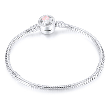 Pulsera de cadena de serpiente chapada en plata auténtica para mujer, brazalete compatible con pulsera de marca de bricolaje, regalo de joyería 2024 - compra barato