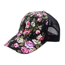 Women Hat Hair Accessories Mesh Baseball Cap Female Floral Printed Hat Leisure Visor Sun Cap Q46 2024 - buy cheap