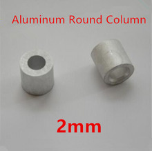 500 unids/lote 2mm alambre redondo de aluminio virolas para cuerda agujero redondo espaciador de aluminio Clip de aluminio 2024 - compra barato