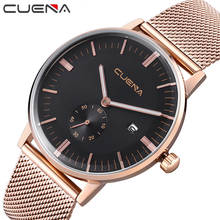 CUENA Luxury Men Clock Top Fashion Brand Stainless Steel Watches Quartz Wristwatches Waterproof Relogio Masculino 6622G 2024 - buy cheap